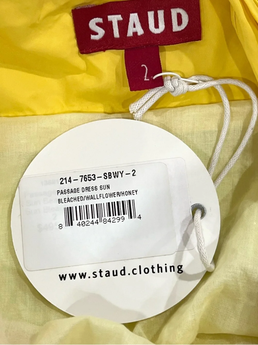 NWT NEW STAUD Passage Colorblock Maxi Dress Sun Bleached Wallflower Ring Cutout - Picture 8 of 9